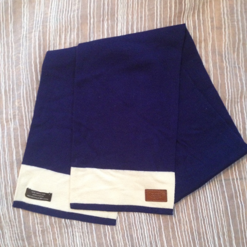 NWOT Coach colorblock scarf